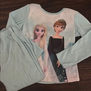 Disney Blue Pajama Set with Frozen Artwork